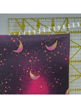 Laurel Birch Fabric Celestial Magic Lunar Starry Night Cotton Quilting 22"x18"